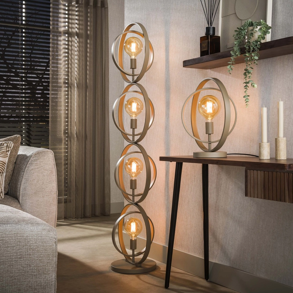 4-lichts zand vloerlamp Turn E27 - Ø 40cm Lyora 8716803513099