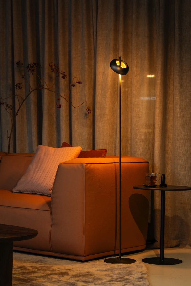 Led vloerlamp Maureen nikkel zwart ETH 8720195310891