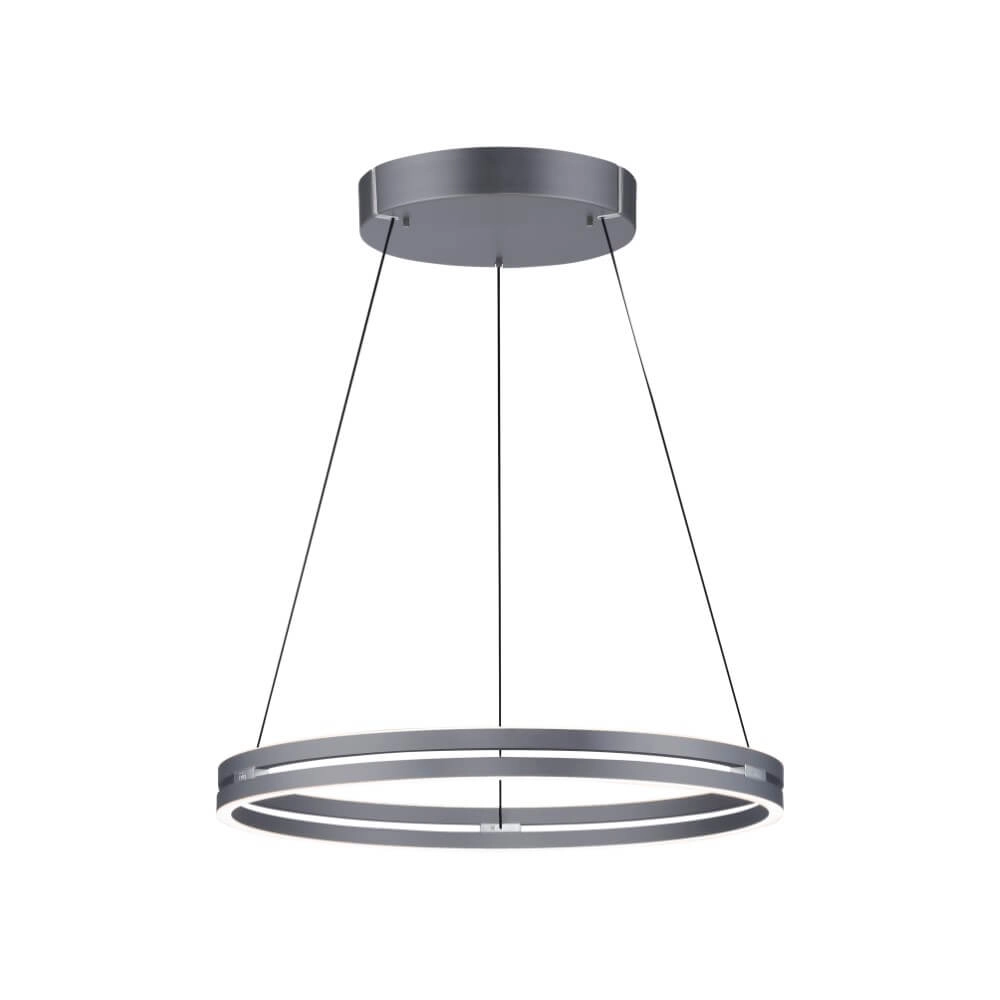 Strakke hanglamp Pure E-Loop grijs Ø 70cm Strakke hanglamp Pure E-Loop grijs Ø 70cm