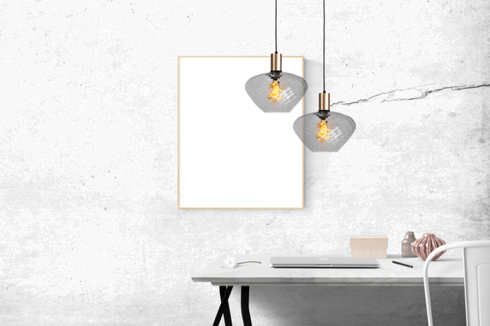 Hanglamp goud Porto met Blossom clear glas - Ø 30cm Masterlight 8718121269191