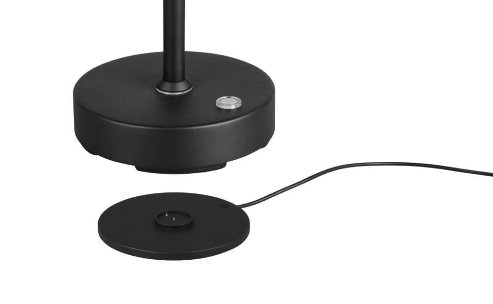 Zwarte bureaulamp Moreno oplaadbaar Trio 4017807617993