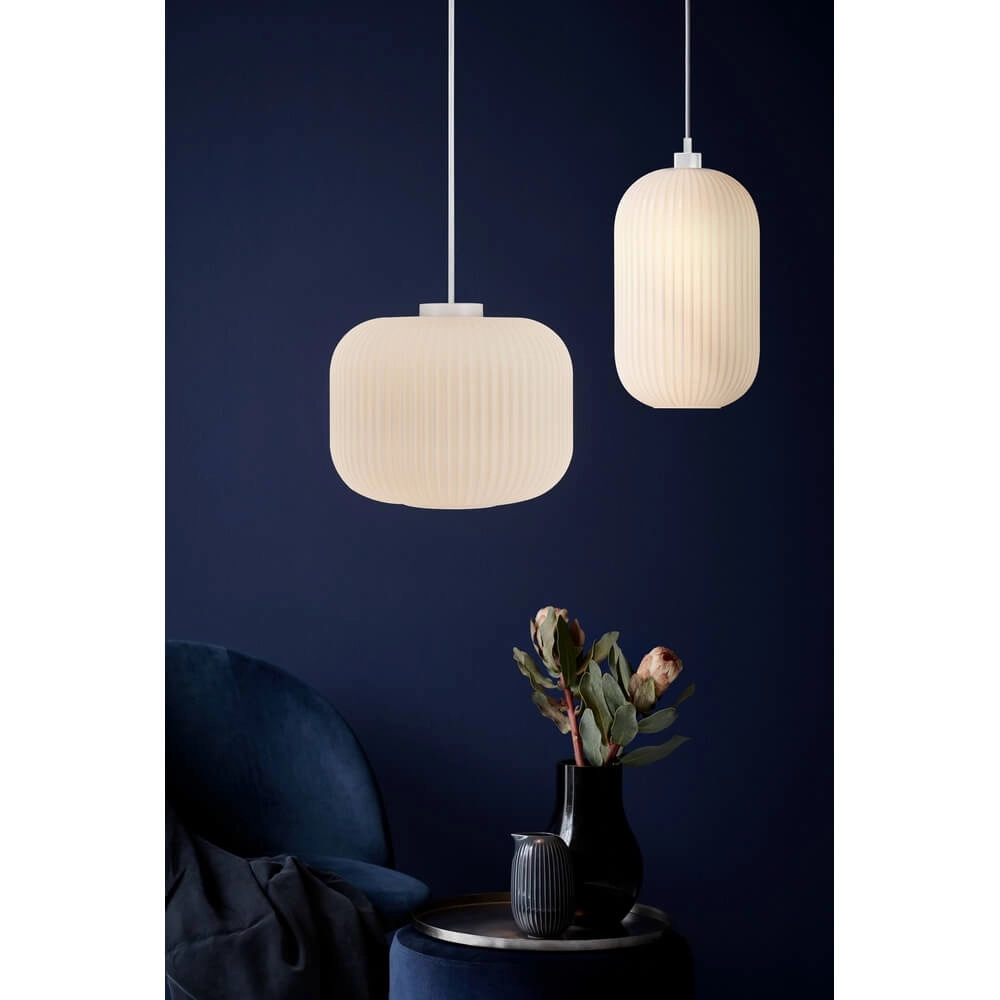 Witte hanglamp Milford Ø 20cm Nordlux 5701581406988