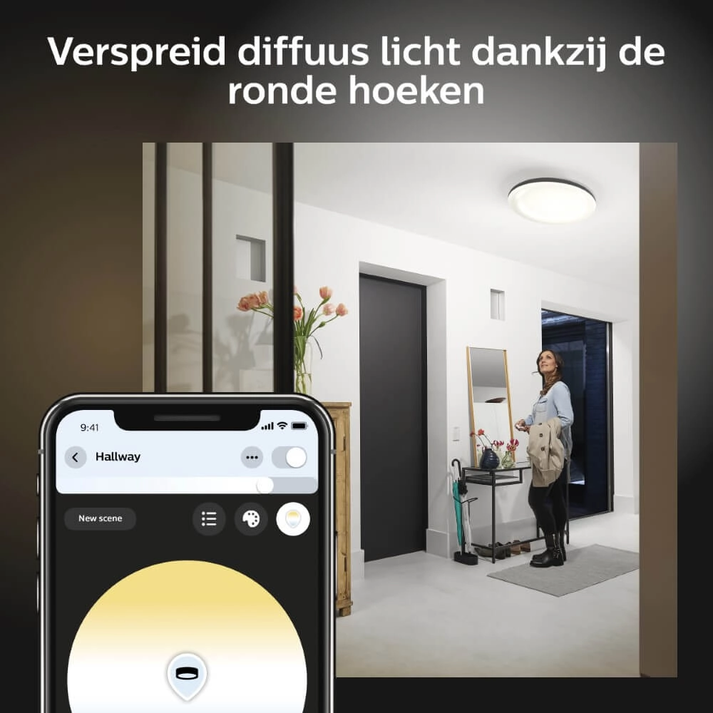 Plafondlamp Hue Cher - White Ambiance Ø 47,5cm zwart Philips 8719514341173