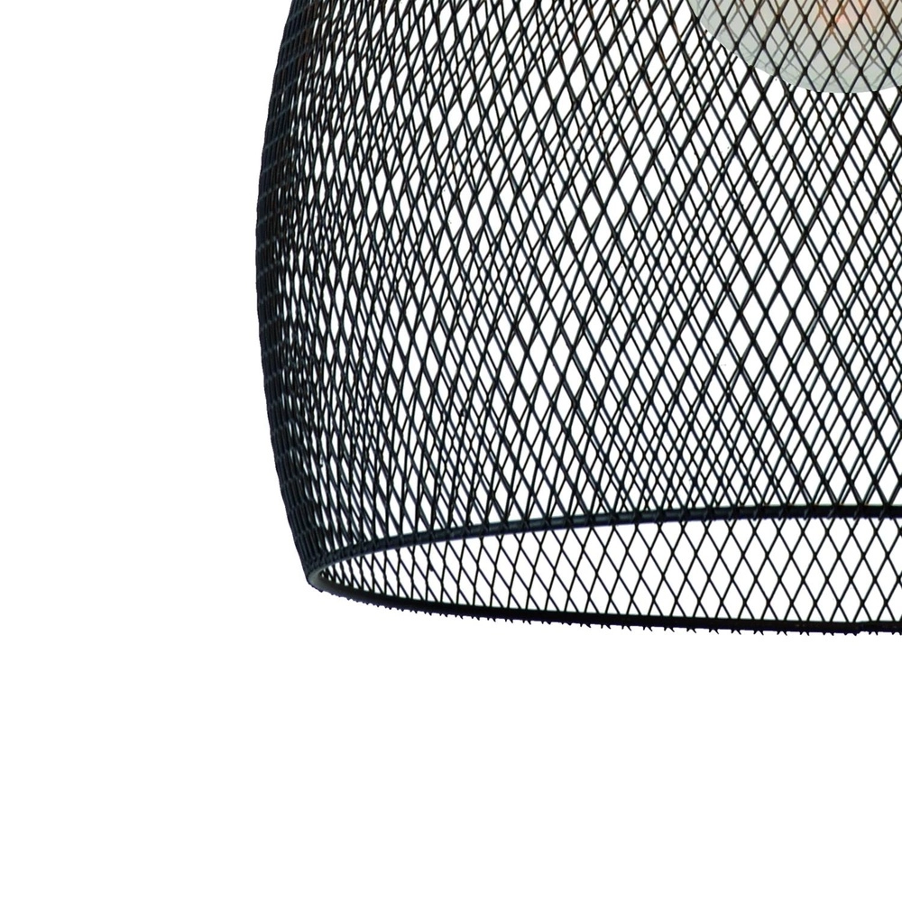 Gaas hanglamp Mesh Ø 28cm zwart Lucide 5411212430397