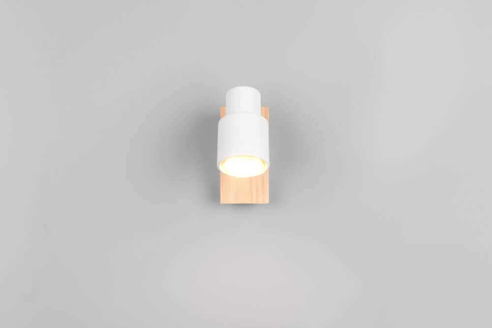 Design wandlamp Pierre wit met hout Trio 4017807638141