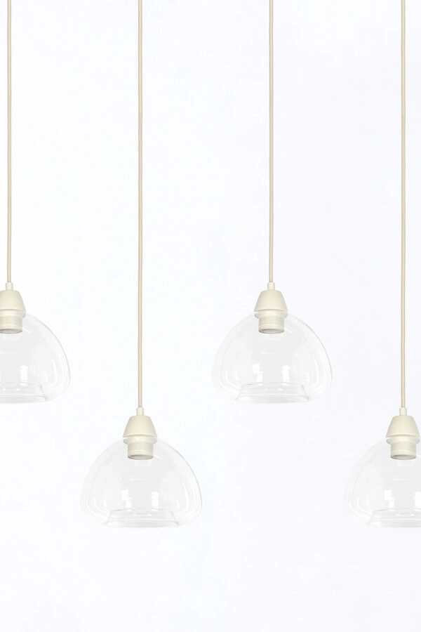 5-lichts hanglamp Bisho crème design 1040cm Light & Living 8717807743321