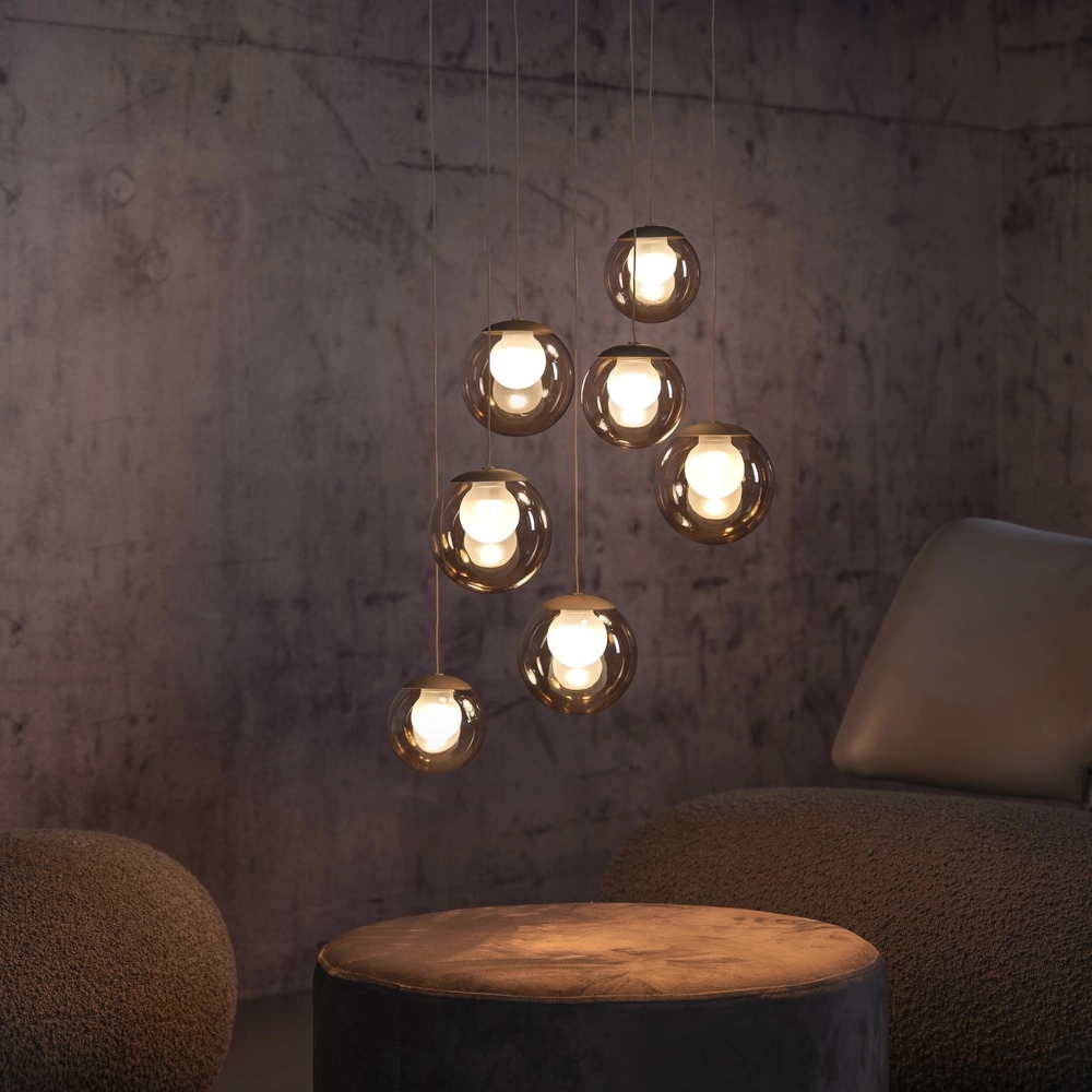 7-lichts hanglamp Pure Popup bronce Paul Neuhaus 4012248396681