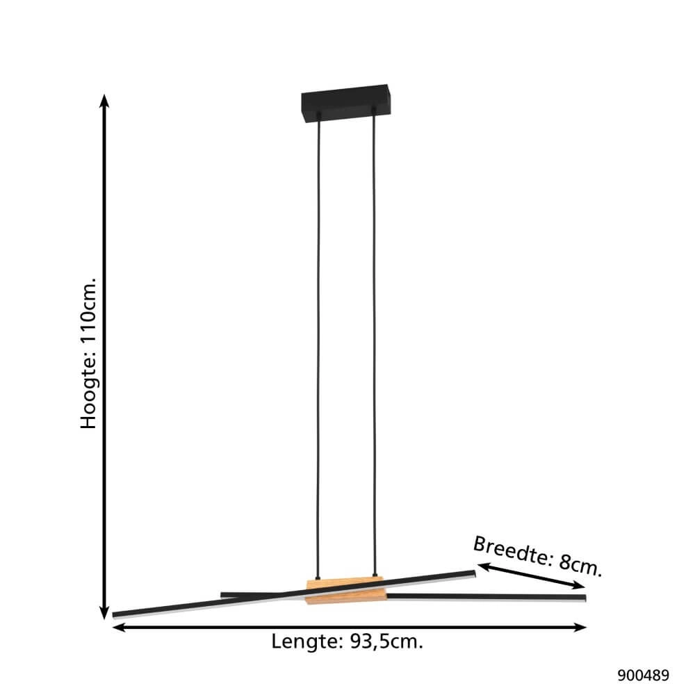 Moderne hanglamp Panagria met led Eglo 9008606244249