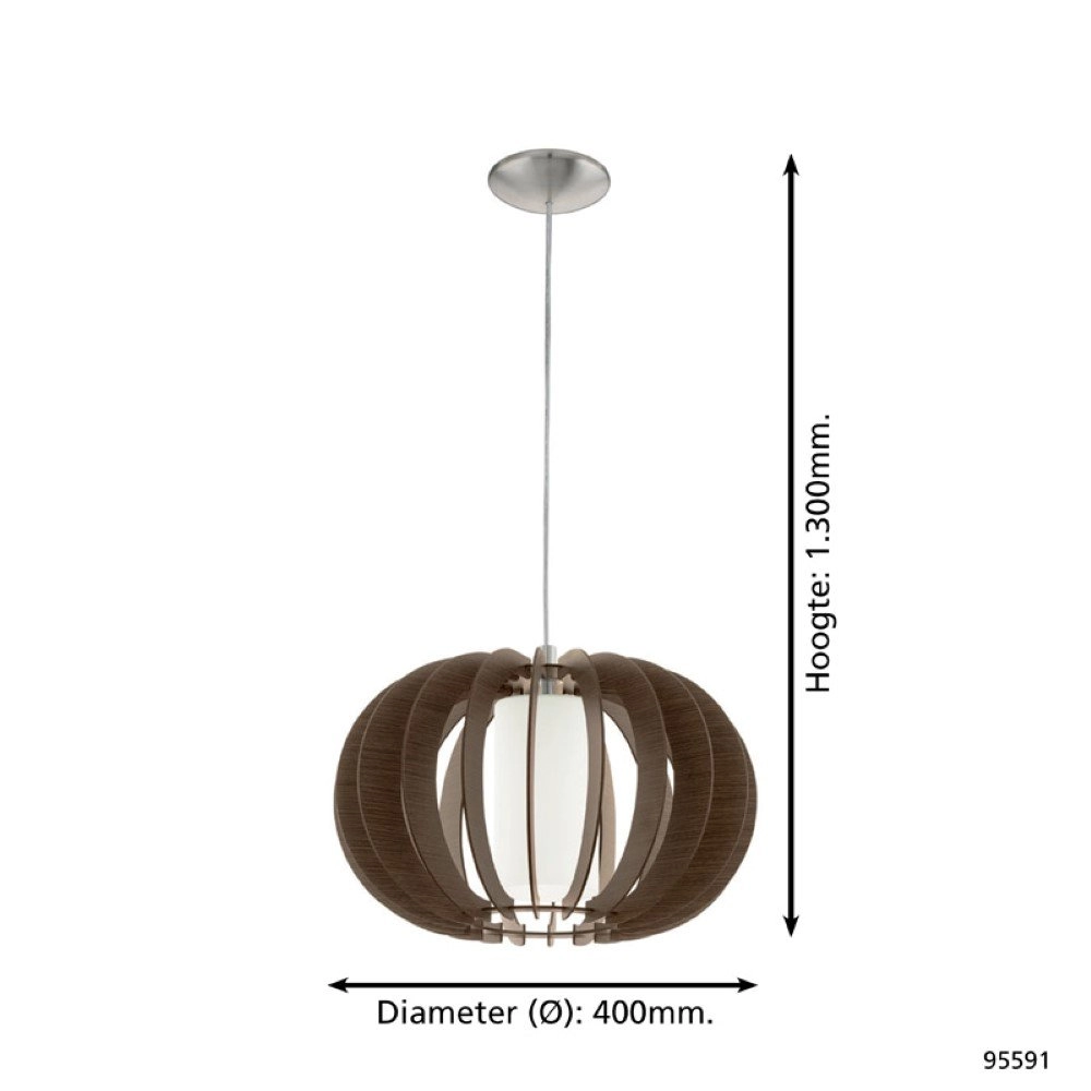 Hanglamp Stellato 3 40cm donkerbruin Eglo 9002759955915