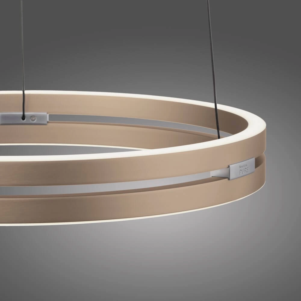 Strakke hanglamp Pure E-Loop messing Paul Neuhaus 4012248372265