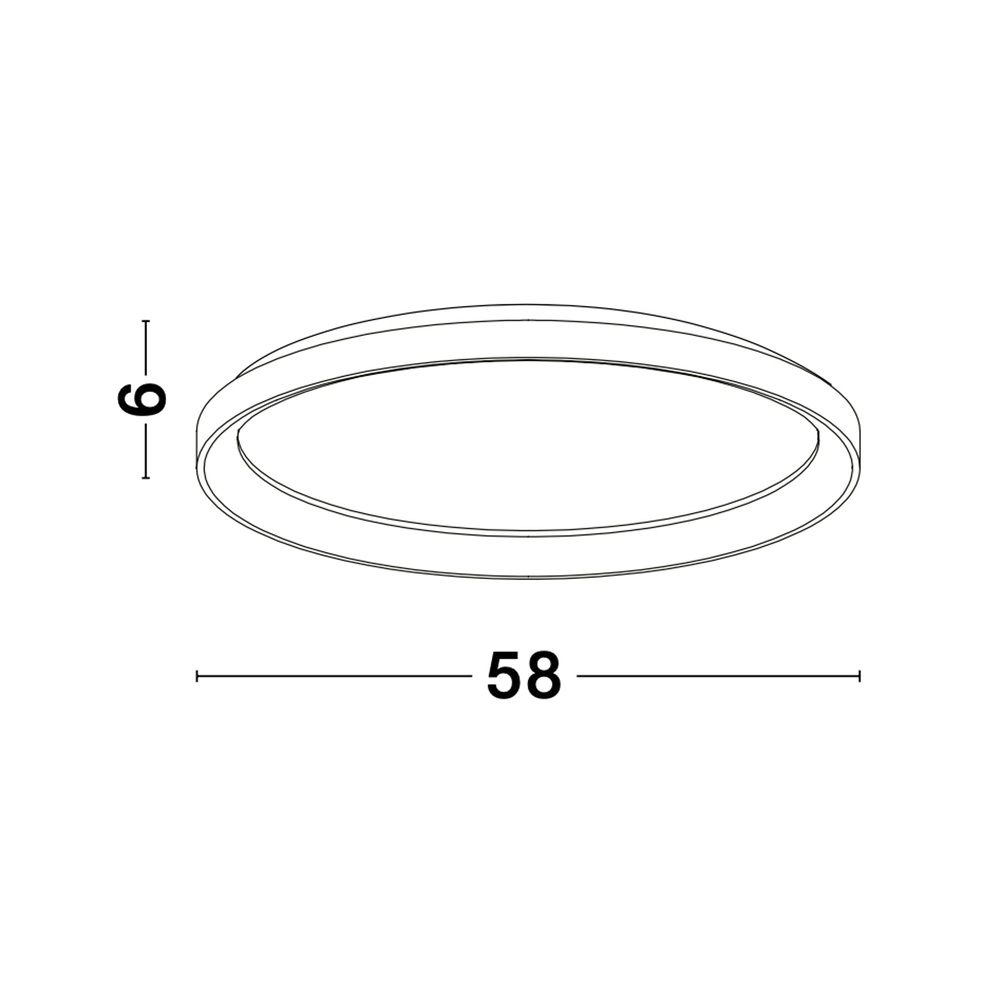 Design plafonniere Pertino Ø 58cm zwart Lyora 5212017446015