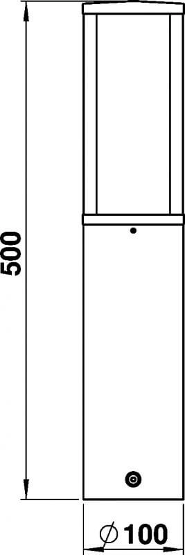 Tuinverlichting zuil Rod 50cm - grijs Albert 4007235905458