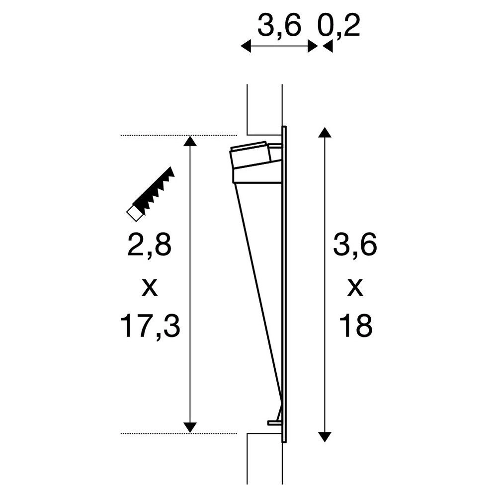 Inbouw trapverlichting Notapo L SLV 4024163231725