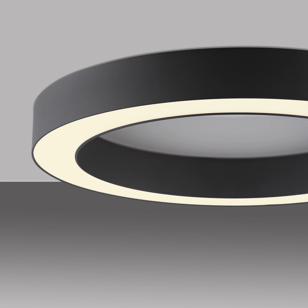 Strakke led plafondlamp Pure Lines Round Ø 35cm - graphite Paul Neuhaus 4012248395219