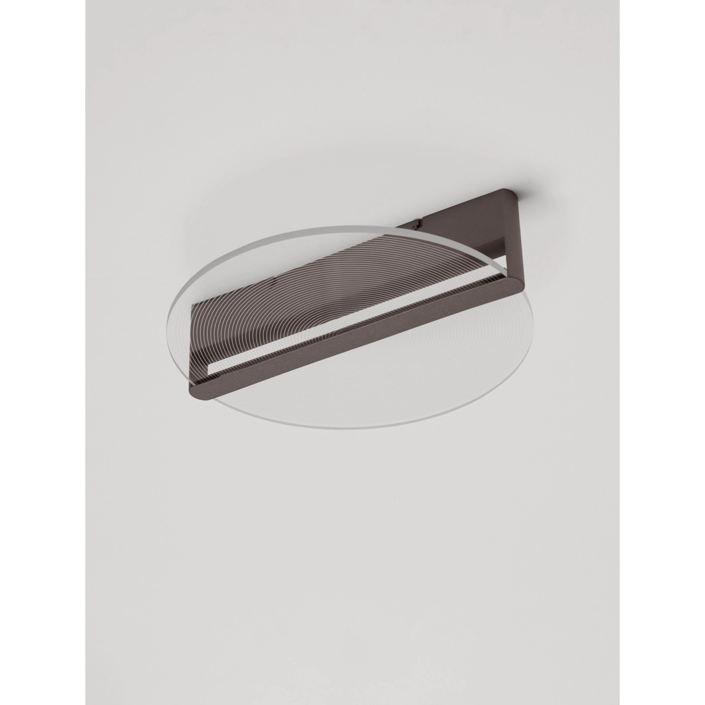 Strakke plafondlamp Noah Ø 42cm koffie bruin Lyora 5212017439390