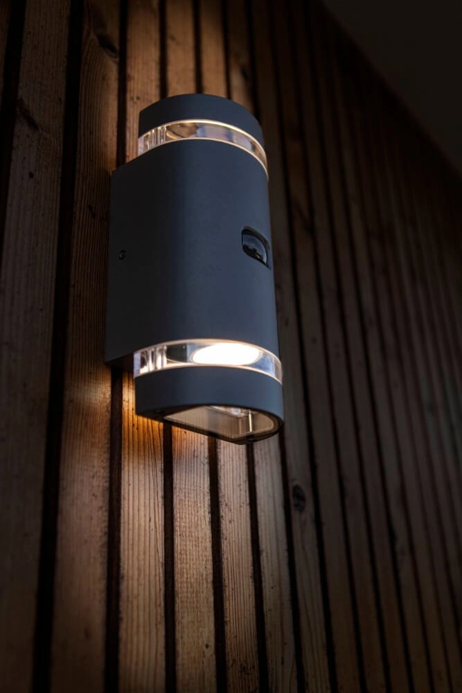 Design wandlamp Focus antraciet met sensor Lutec 6939412014968