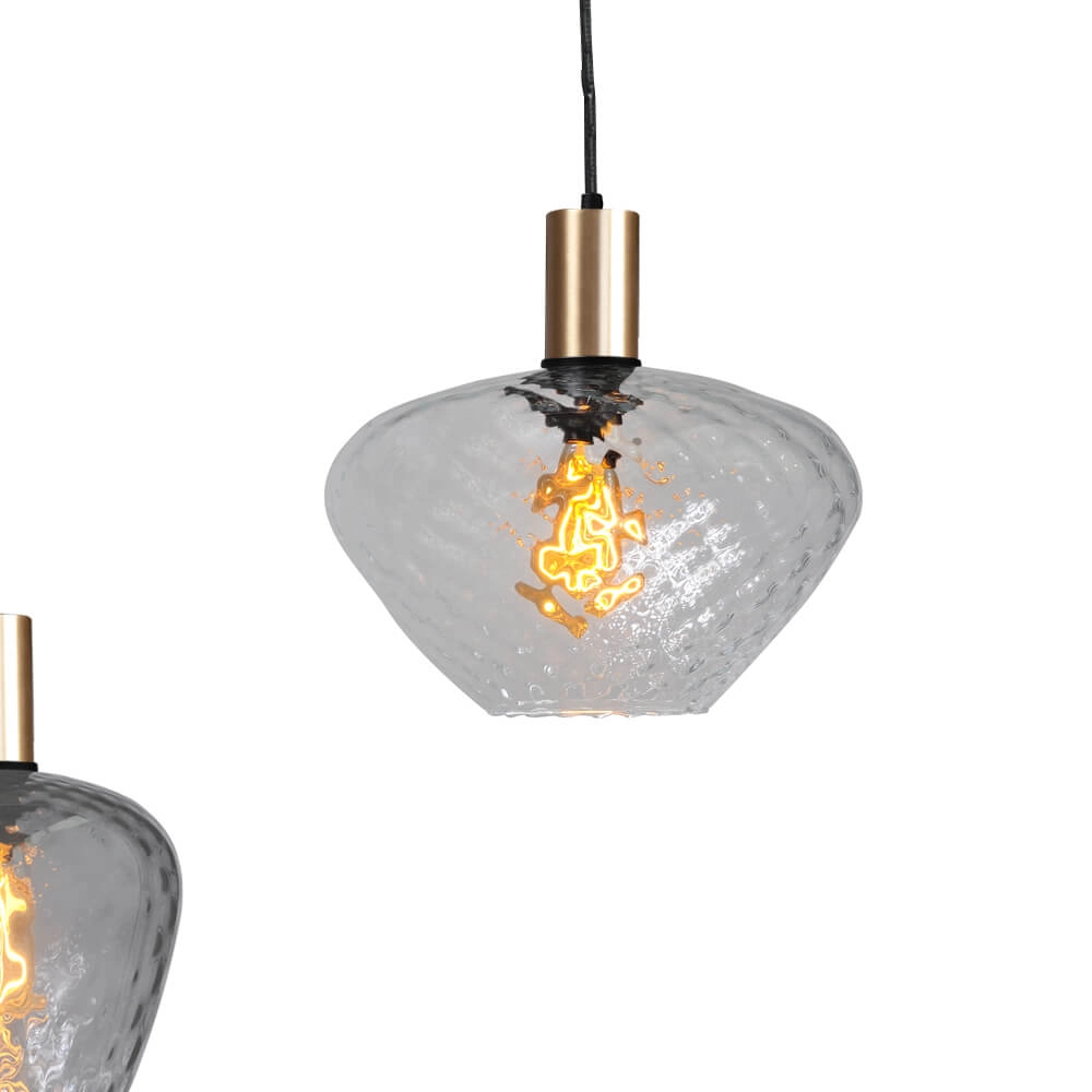 6-lichts hanglamp - goud - Porto met verschillende glazen Masterlight 8718121270692