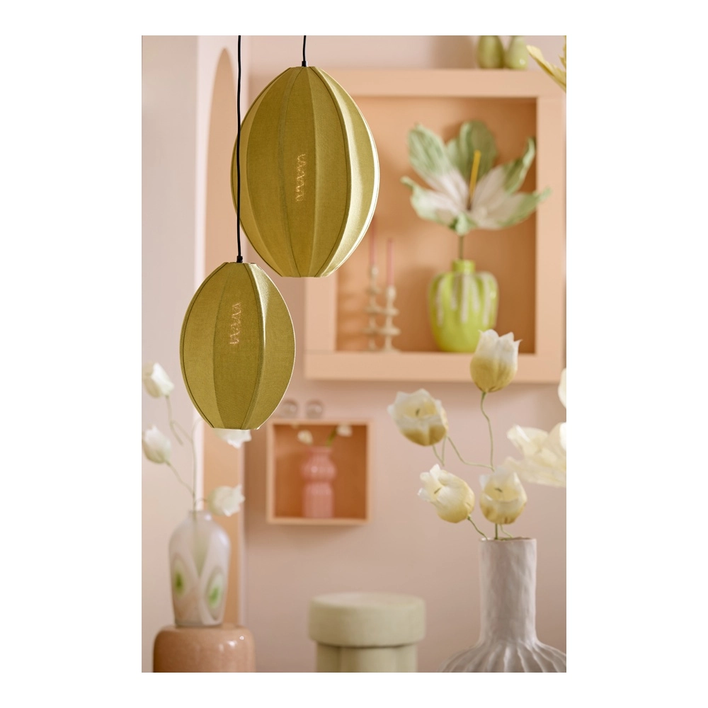 Design hanglamp Milatos groen Ø 38cm Light & Living 8717807838645