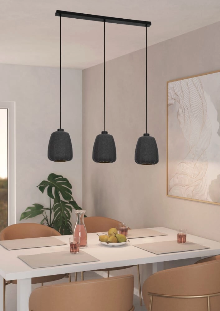 Stoffen 3-lichts hanglamp Barlaston Eglo 9002759439620