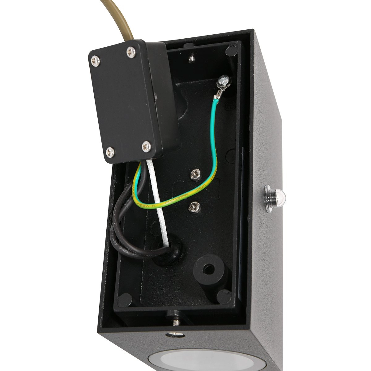 Vierkante wandspot Logan met schemersensor Steinhauer 8712746133226