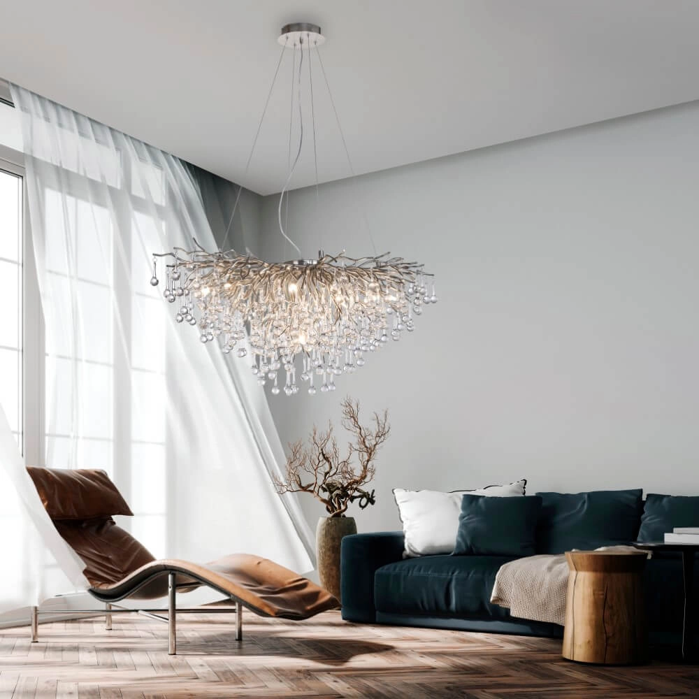 Unieke kroonluchter Icicle metaal Paul Neuhaus 4012248352137