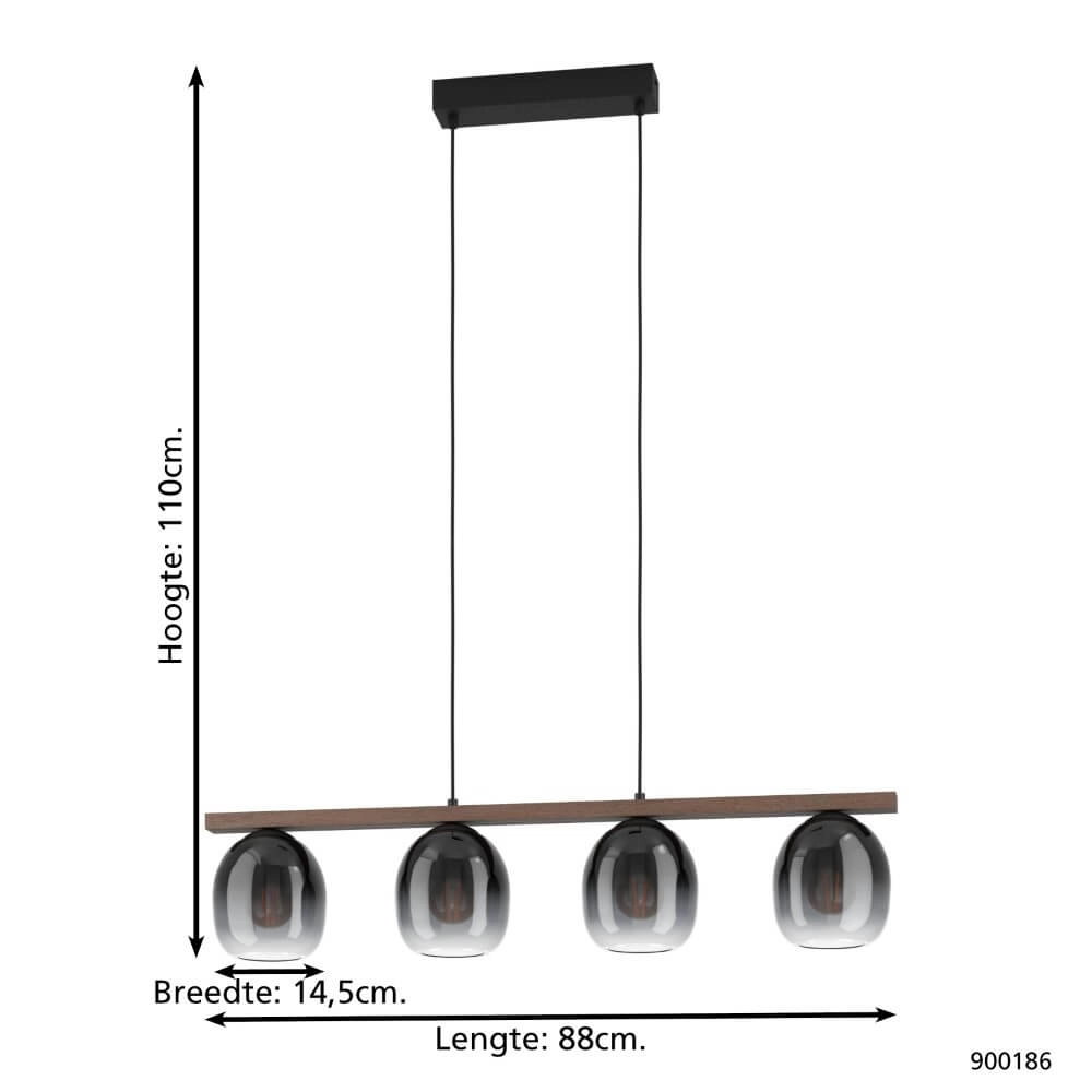 Glazen hanglamp Filago Eglo 9008606235339