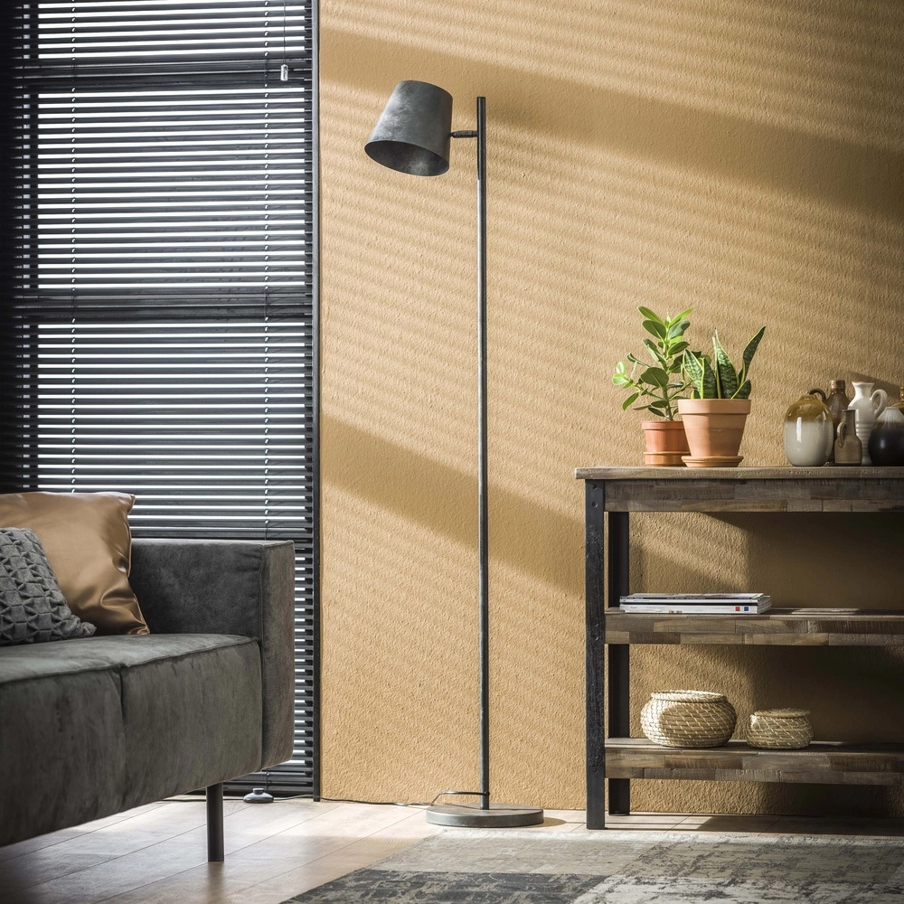 Metalen vloerlamp Flex 157cm - charcoal Lyora 8716803512474