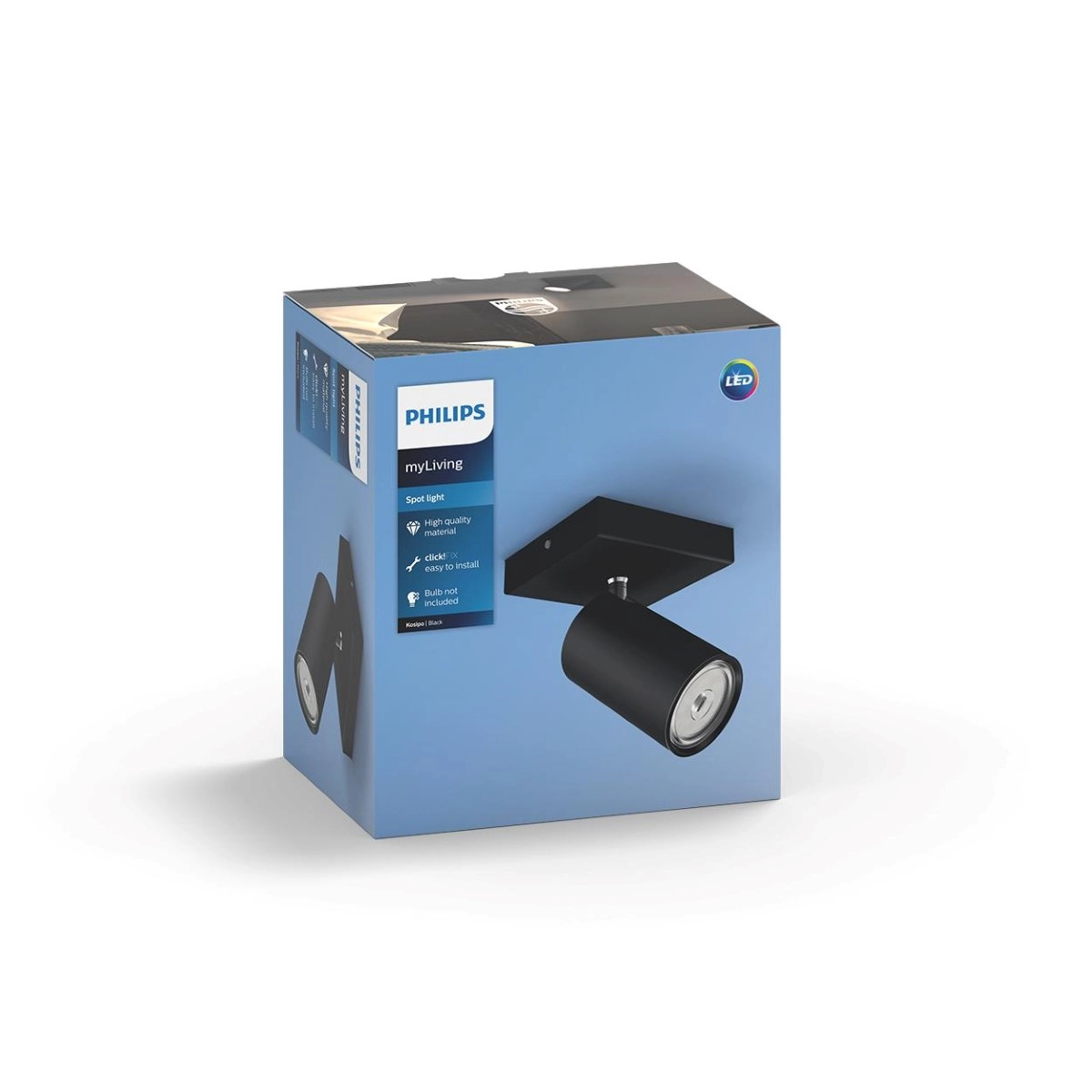 Spotlamp Kosipo zwart Philips 8718696164884