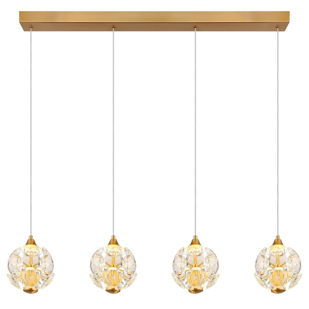 4-lichts hanglamp Virina goud Globo 9007371452620