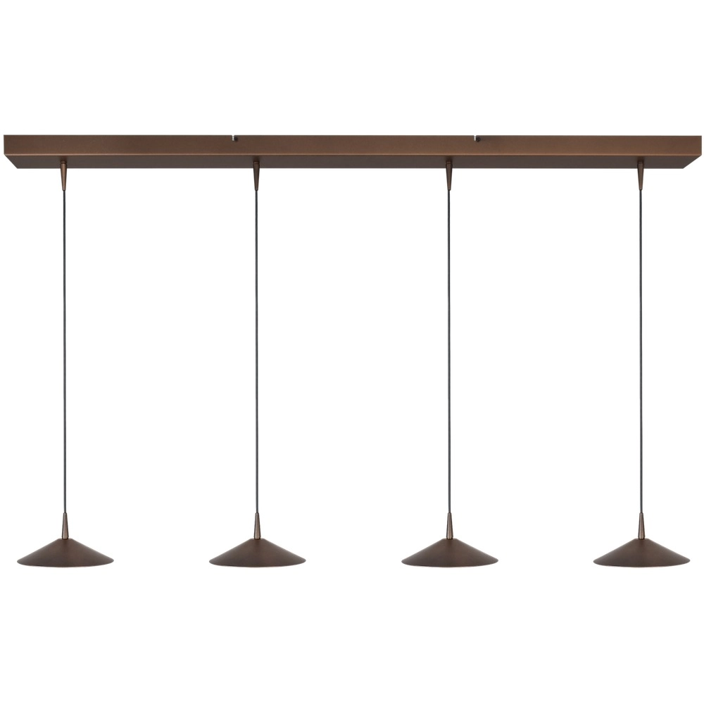 4-lichts hanglamp Ceppo cacao bruin Ø 18cm