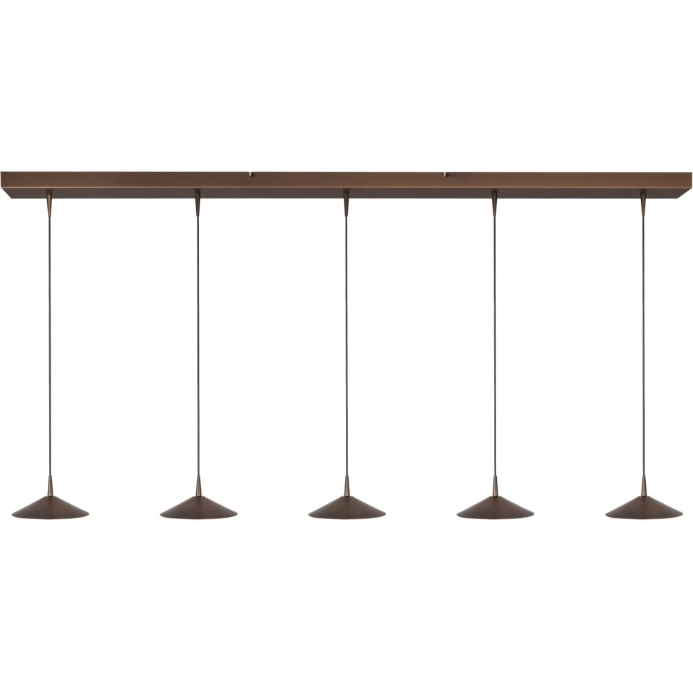 5-lichts hanglamp Ceppo cacao bruin Ø 18cm