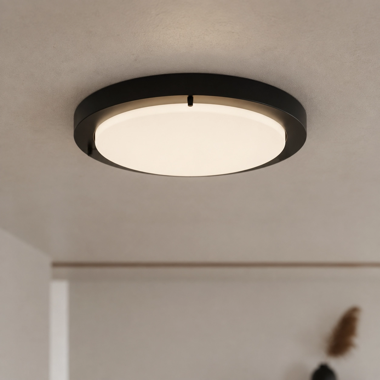 Led plafonnière Yuca Ø 30cm zwart