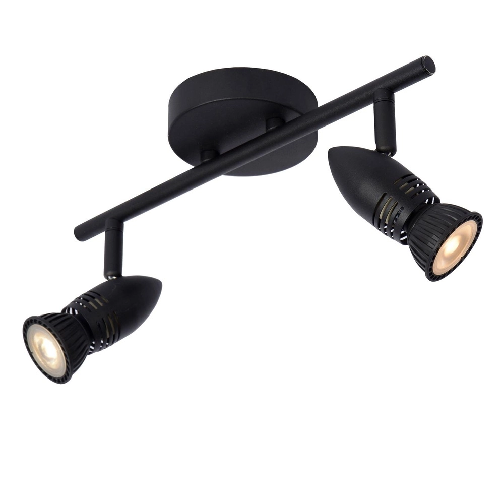Plafondspot Caro 2-lichts zwart Lucide 5411212134233
