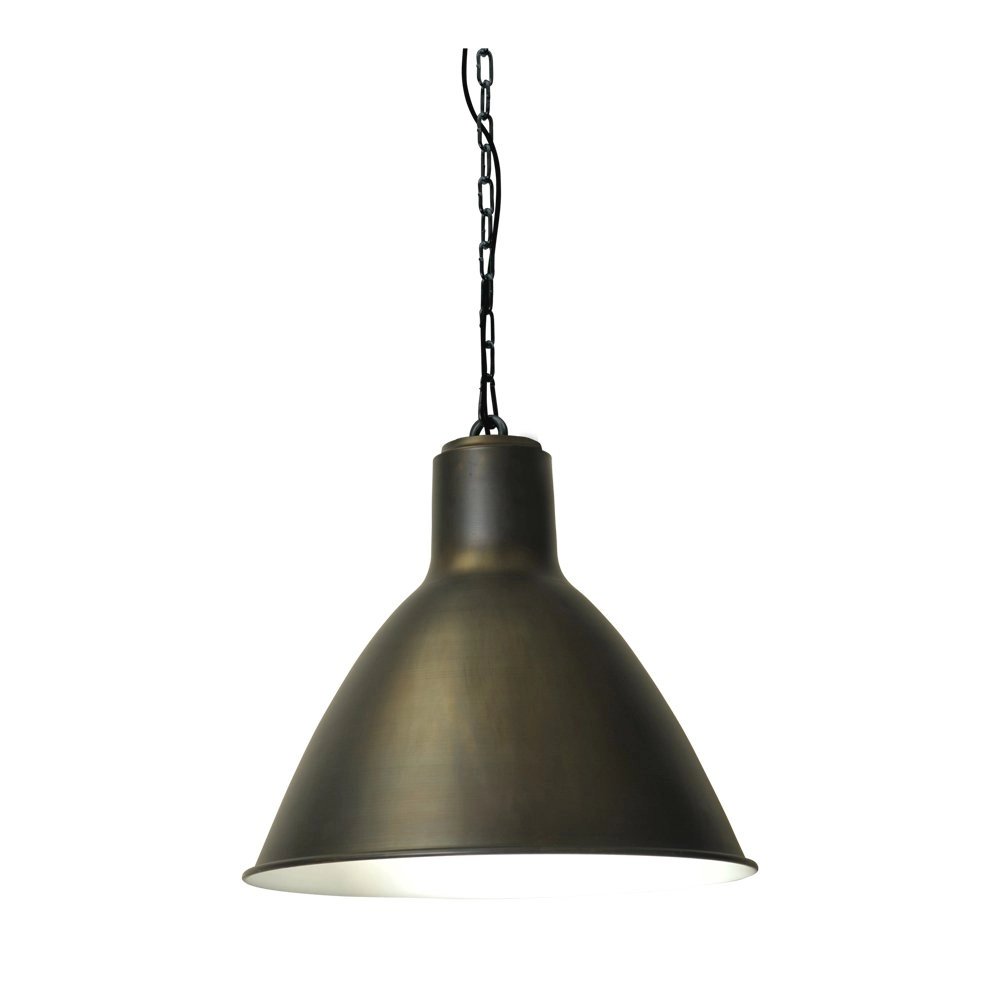 Landelijke industrie hanglamp Industria 58 antraciet koper