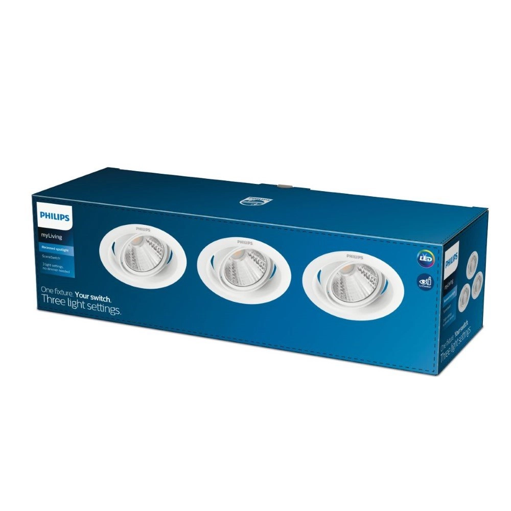 Set van 3 inbouwspots Pomeron Philips 8719514258044