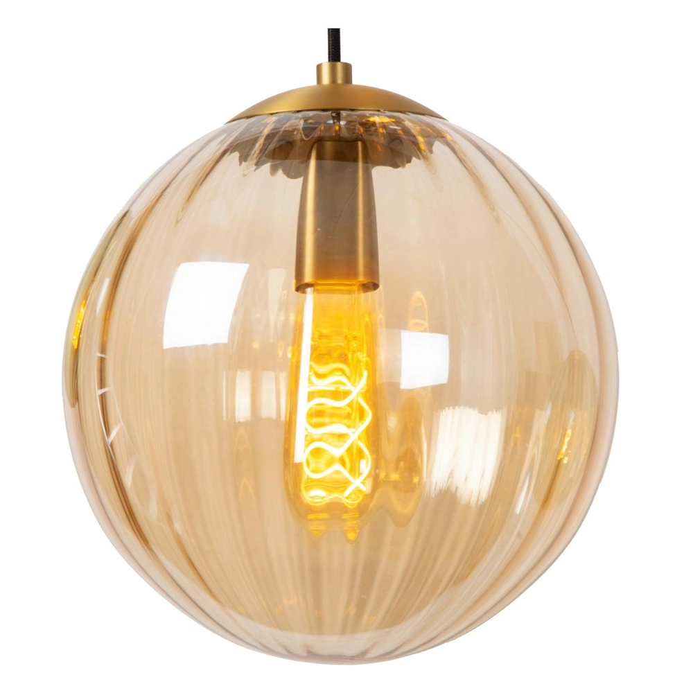 4-lichts hanglamp Monsaraz groen en amber glas Lucide 5411212452429