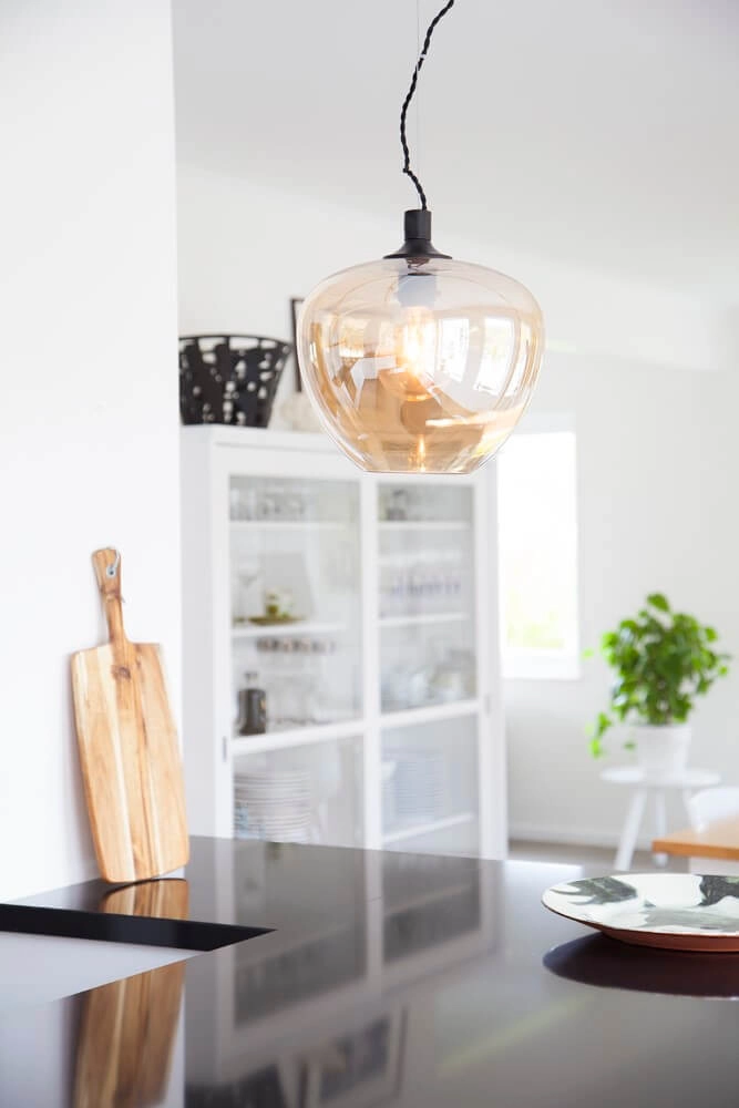 Hanglamp Bellissimo amber glas Ø28cm By Rydéns 7391741057020