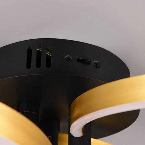 Gekrulde led plafondlamp Caruso goud - Ø 65,5cm Trio 4017807612967