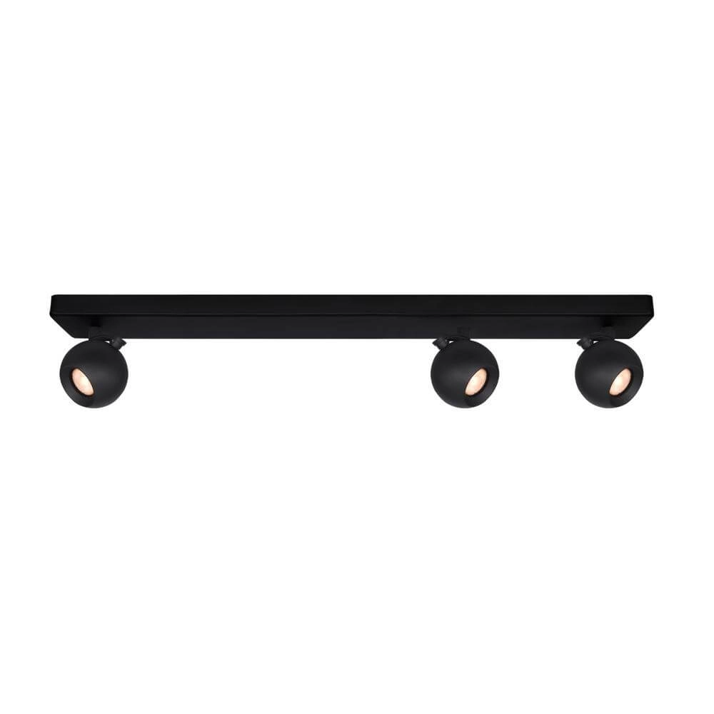 Plafondlamp Bolero bol 3-lichts zwart