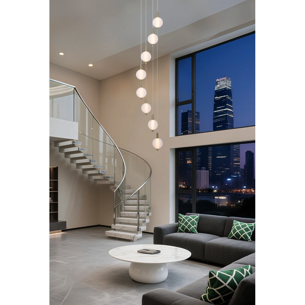 Design hanglamp Luminique 8-lichts Searchlight 5053423297200