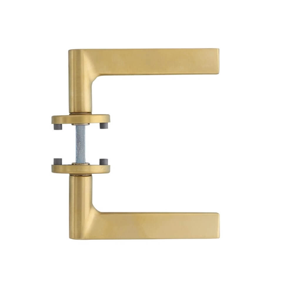 Deurklink Tiga rozet rond messing Intersteel 8714186551165