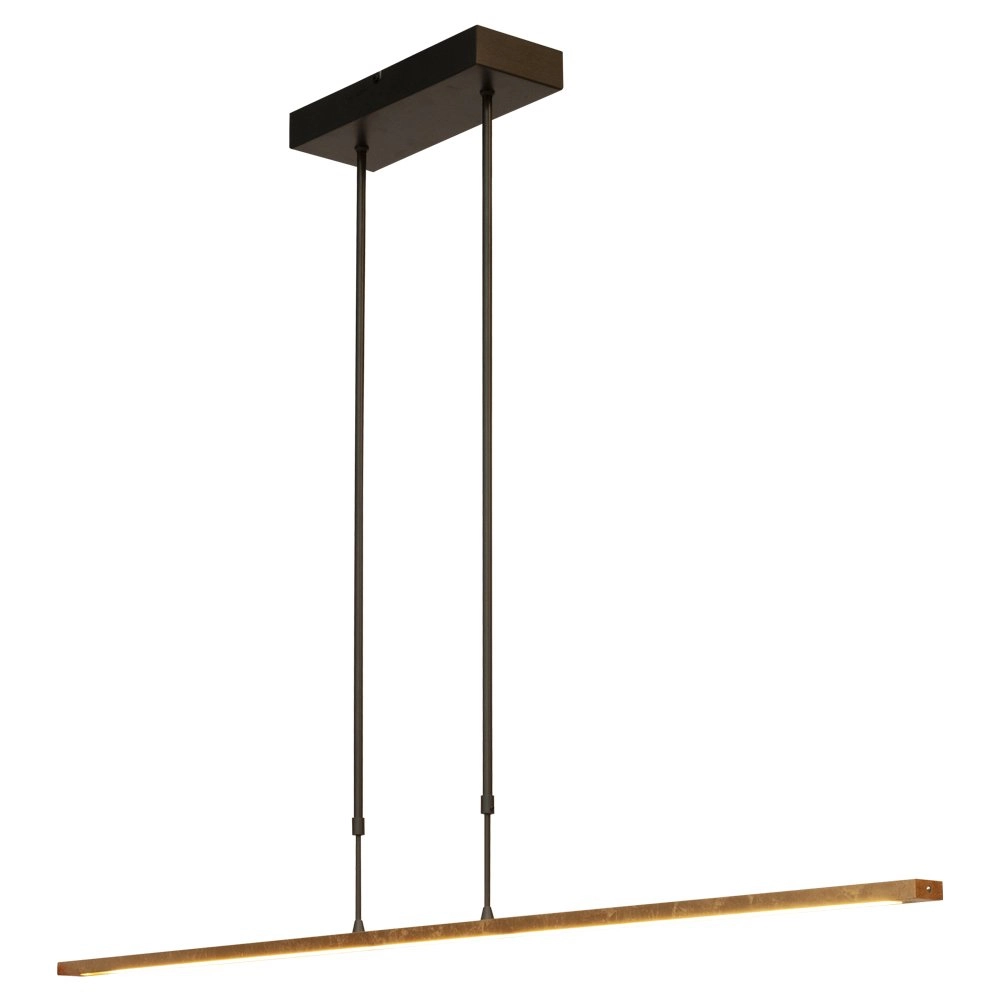Zwarte hanglamp Real 2 130cm met goud Masterlight 8718121220444