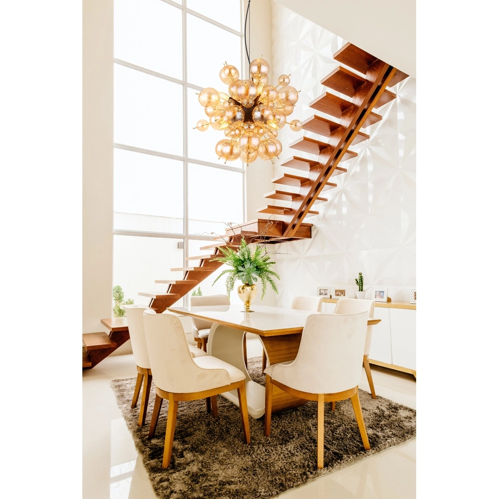 Unieke hanglamp Udo amber glas Ø 55cm Globo 9007371446643