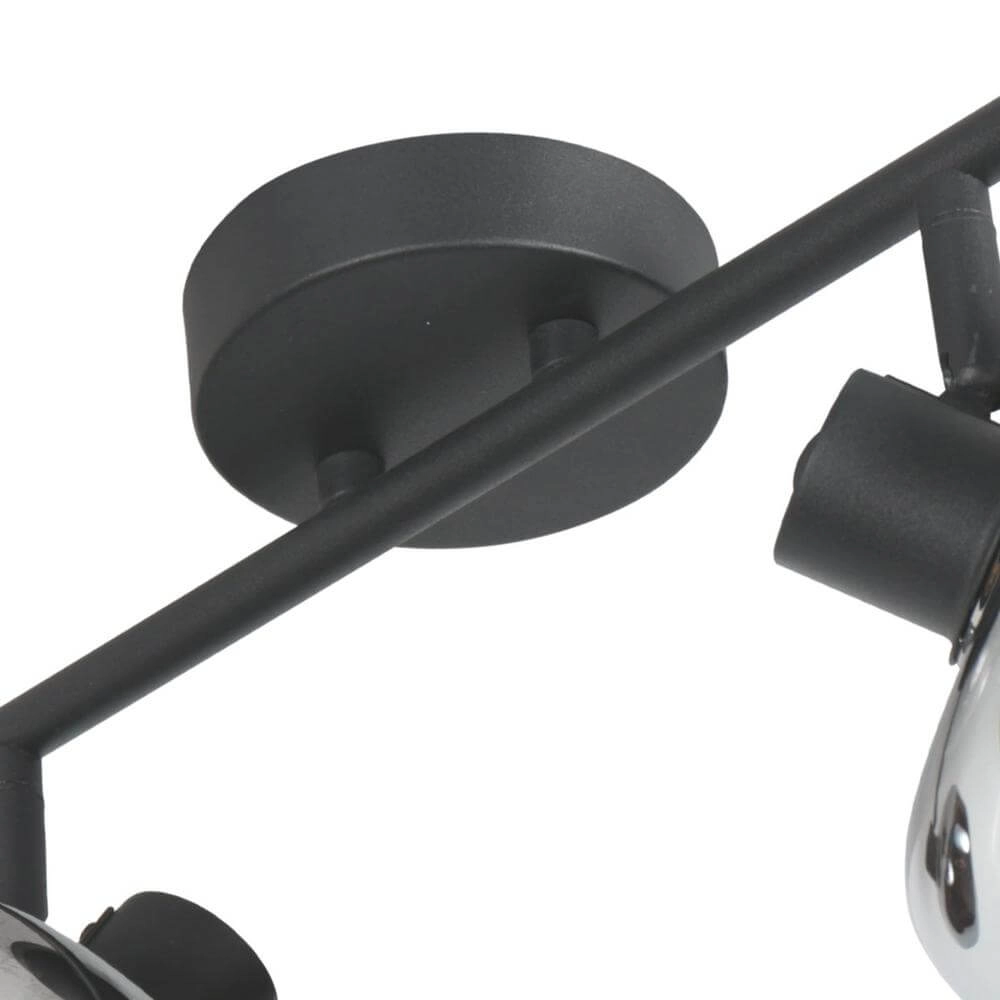 Zwarte plafondlamp Tenebris dubbel Steinhauer 8712746178104