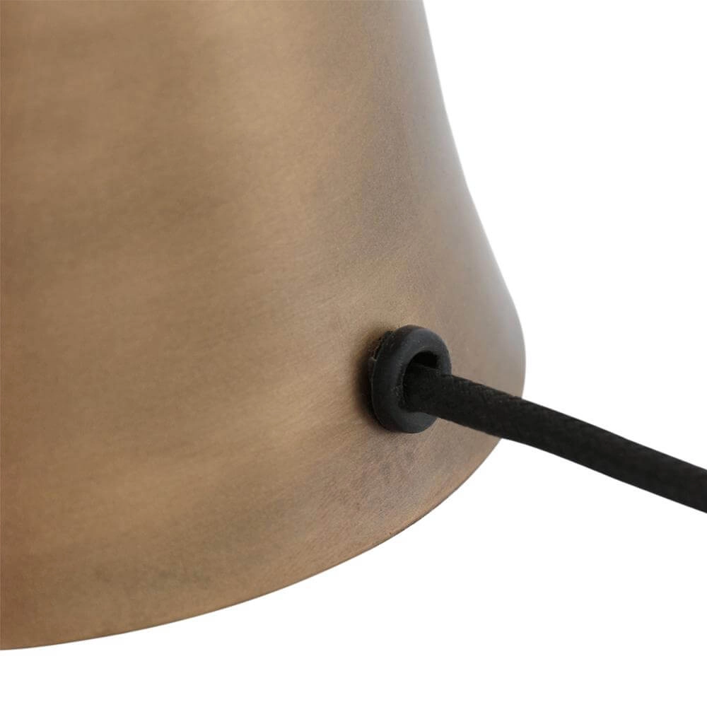 Tafellamp Brass brons met zwarte kap Steinhauer 8712746175578