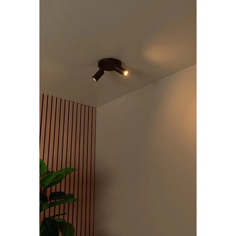 Plafondspot Ritmo mini GU10 2-lichts zwart Lucide 5411212093974