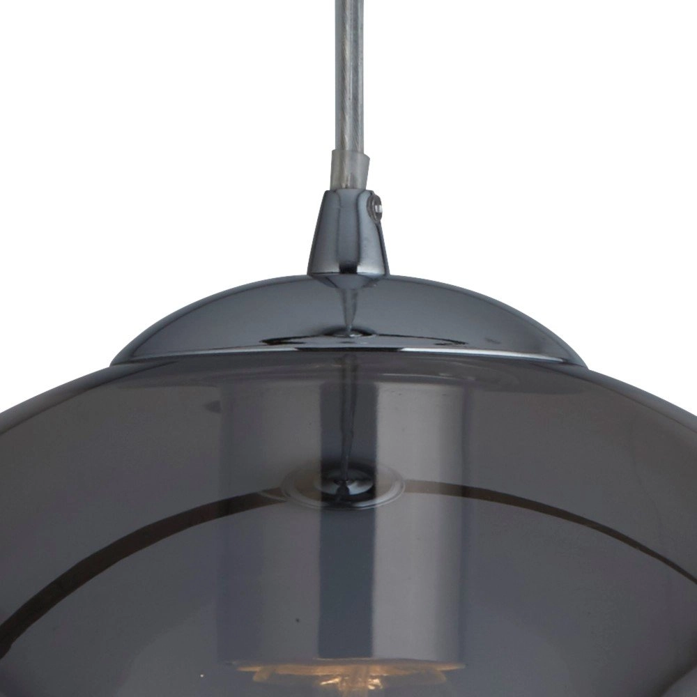 Hanglamp Balls Ø 35cm chroom met smoke glas Searchlight 5053423138848