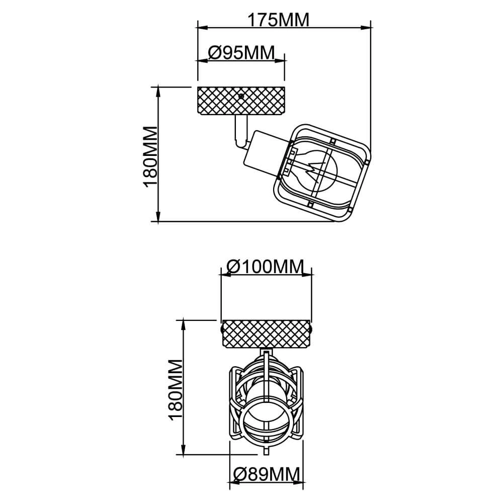 Industrieel wandlampje Gwen Brilliant 4004353409806