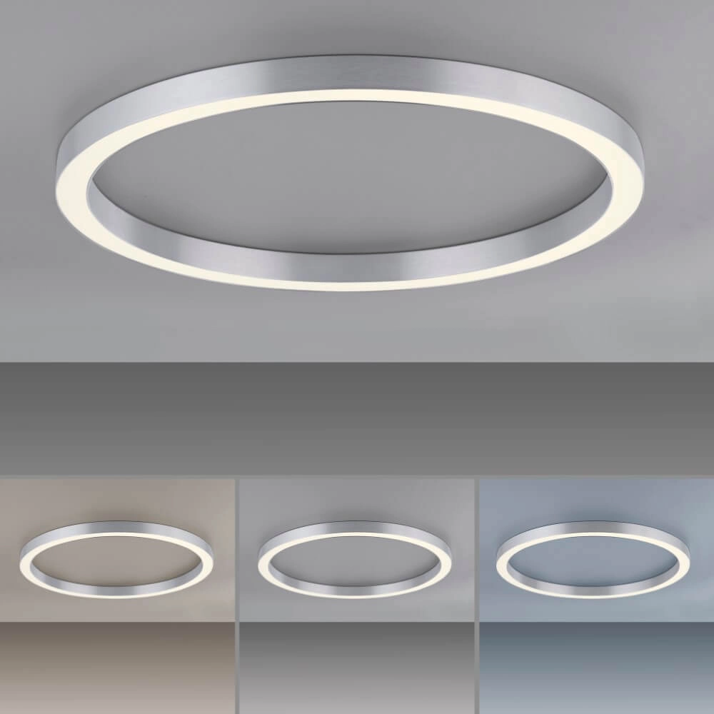 Ronde vloerlamp Pure Lines Round Ø 70cm aluminium Paul Neuhaus 4012248373538