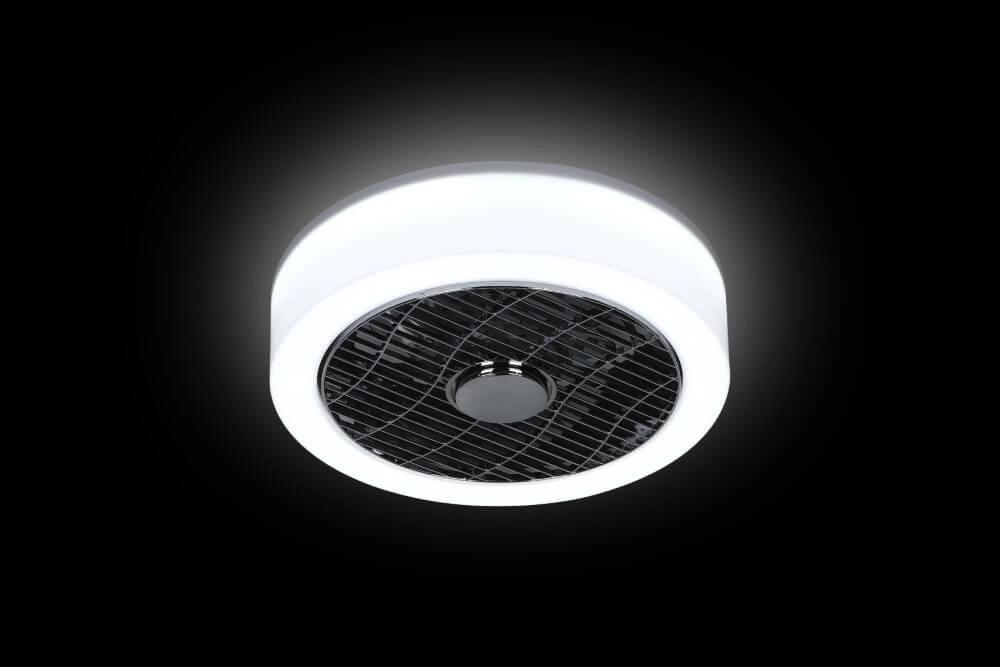 Plafondventilator lamp The Fan 40cm - 2700-4000K wit met zwart